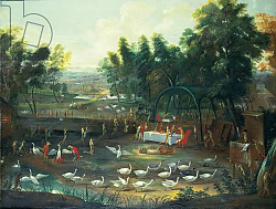 Постер Кессель Ян A fete champetre of foxes and swans Постер Кессель Ян A fete champetre of foxes and swans