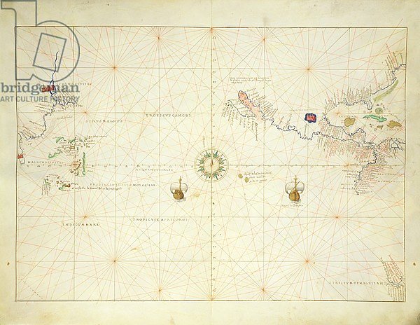 The Pacific Ocean, from an Atlas of the World in 33 Maps, Venice, 1st September 1553