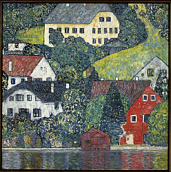 Постер Климт Густав (Gustav Klimt) Houses at Unterach on the Attersee, c.1916 Постер Климт Густав (Gustav Klimt) Houses at Unterach on the Attersee, c.1916