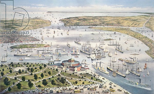 Port of New York, Looking South, c.1880