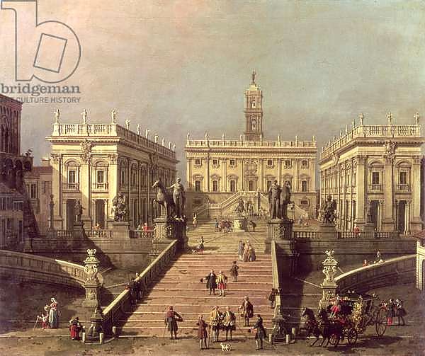 View of Piazza del Campidoglio and Cordonata, Rome