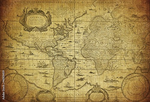 Стилизованная карта мира, 1635