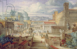 Постер Ганди Джозеф A Scene in Ancient Rome, A Setting for Titus Andronicus, Act I, scene 3, c.1830 Постер Ганди Джозеф A Scene in Ancient Rome, A Setting for Titus Andronicus, Act I, scene 3, c.1830