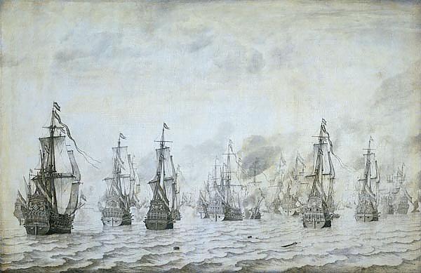 The naval battle against the Spaniards near Dunkerque