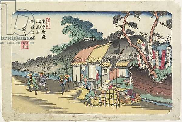 No.6: Kamo Shrine near Ageo Station, 1830-1844