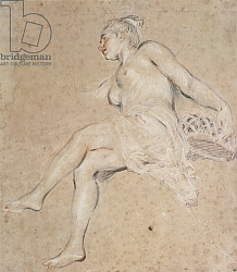 Постер Ватто Антуан (Antoine Watteau) Flora, c.1716 Постер Ватто Антуан (Antoine Watteau) Flora, c.1716