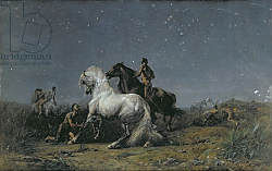 Постер Делакруа Эжен (Eugene Delacroix) The Horse Thieves, 19th century Постер Делакруа Эжен (Eugene Delacroix) The Horse Thieves, 19th century