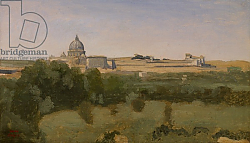 Постер Коро Жан (Jean-Baptiste Corot) View of St. Peter's, Rome, 1826 Постер Коро Жан (Jean-Baptiste Corot) View of St. Peter's, Rome, 1826
