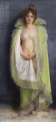 Постер Карье-Белюз Пьер A Nude with a Green Cloak, 1899 Постер Карье-Белюз Пьер A Nude with a Green Cloak, 1899