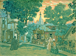 Постер Кустодиев Борис Stage design for Ostrovsky's play 'Not one penny...', 1917 Постер Кустодиев Борис Stage design for Ostrovsky's play 'Not one penny...', 1917
