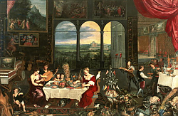 Постер Брейгель Ян Старший Taste, Hearing and Touch, 1618 Постер Брейгель Ян Старший Taste, Hearing and Touch, 1618
