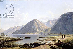 Постер Данби Франсис View of Lake Geneva with the Town of Villeneuve, 1836 Постер Данби Франсис View of Lake Geneva with the Town of Villeneuve, 1836