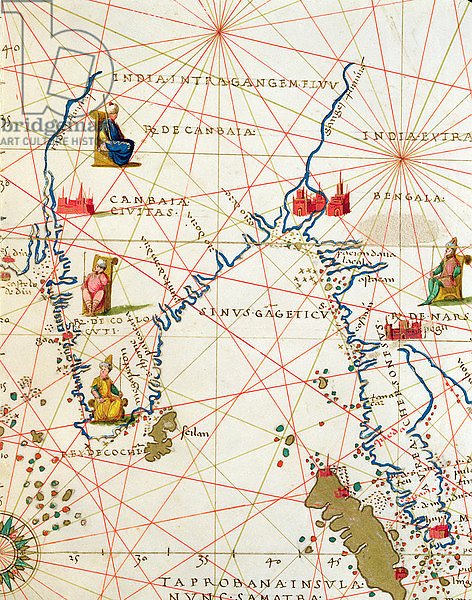 India and Malaysia, from an Atlas of the World in 33 Maps, Venice, 1st September 1553