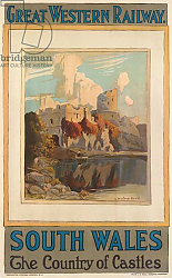 Постер Брюль Луи 'South Wales', poster advertising the Great Western Railway Постер Брюль Луи 'South Wales', poster advertising the Great Western Railway