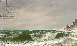 Постер Джеймс Давид Waves crashing on a rocky coast, 1885 Постер Джеймс Давид Waves crashing on a rocky coast, 1885