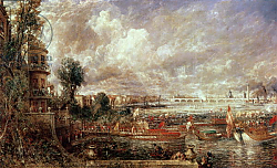 Постер Констебль Джон (John Constable) The Opening of Waterloo Bridge, Whitehall Stairs, 18th June 1817 Постер Констебль Джон (John Constable) The Opening of Waterloo Bridge, Whitehall Stairs, 18th June 1817