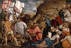 Постер Бассано Якопо The Journey to Calvary, c.1540, Постер Бассано Якопо The Journey to Calvary, c.1540,