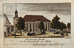 Постер Калау Ф. А. (акв) The Church of St. George in Konigsstadt, Berlin, 1797 Постер Калау Ф. А. (акв) The Church of St. George in Konigsstadt, Berlin, 1797