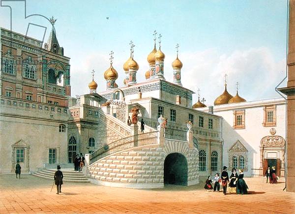 View of the Boyar Palace in the Moscow Kremlin, printed by Lemercier, Paris, 1840s