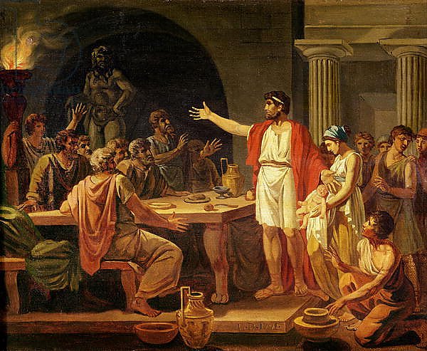 Study for Lycurgus Showing the Ancients of Sparta their King, 1791
