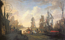 Постер Майндерхот Хенрик View of a Port in the Levant, 1670 Постер Майндерхот Хенрик View of a Port in the Levant, 1670