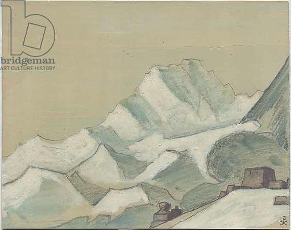 Himalayas beyond the Clouds, sketch, 1933