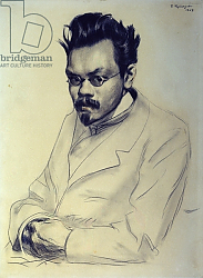Постер Кустодиев Борис Portrait of Alexei M. Remizov, 1907 Постер Кустодиев Борис Portrait of Alexei M. Remizov, 1907