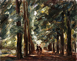 Постер Либерман Макс Avenue in Sakrow with Two Riders; Allee in Sakrow mit zwei Reitern, c.1923 Постер Либерман Макс Avenue in Sakrow with Two Riders; Allee in Sakrow mit zwei Reitern, c.1923