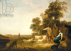 Постер Кьюп Альберт A Landscape with Shepherds and Shepherdesses Постер Кьюп Альберт A Landscape with Shepherds and Shepherdesses