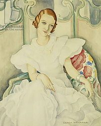 Постер Вегенер Герда Portrait of a Lady, half length, Постер Вегенер Герда Portrait of a Lady, half length,