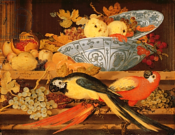 Постер Аст Балтазар Still Life with Fruit and Macaws, 1622 Постер Аст Балтазар Still Life with Fruit and Macaws, 1622