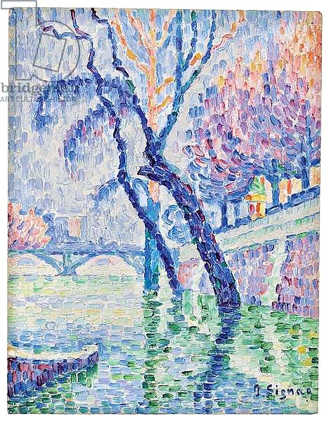 Постер Синьяк Поль (Paul Signac) Pont des arts, Inondation, 1930