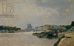 Постер Лепин Станислас The Seine from the Quai de la Rapee Постер Лепин Станислас The Seine from the Quai de la Rapee
