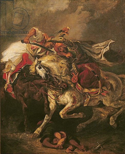 The Battle of Giaour and Hassan, after Byron's poem, 'Le Giaour', 1835