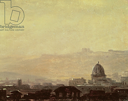 Постер Валенсьен Пьер Houses Dominated by a Dome, Rome Постер Валенсьен Пьер Houses Dominated by a Dome, Rome