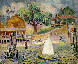 Постер Глакенс Уильям Джеймс The Green Beach Cottage, Bellport, Long Island, c.1911-1916 Постер Глакенс Уильям Джеймс The Green Beach Cottage, Bellport, Long Island, c.1911-1916