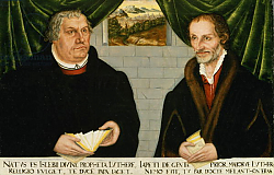Постер Кранах Лукас Double Portrait of Martin Luther and Philip Melanchthon Постер Кранах Лукас Double Portrait of Martin Luther and Philip Melanchthon