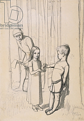 Постер Милле Джон Эверетт Study for 'The Woodman's Daughter', 1849 Постер Милле Джон Эверетт Study for 'The Woodman's Daughter', 1849