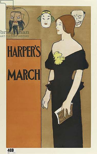 Poster advertising 'Harper's' magazine, March 1896