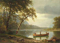 Постер Бирштад Альберт Salmon fishing on the Caspapediac River Постер Бирштад Альберт Salmon fishing on the Caspapediac River