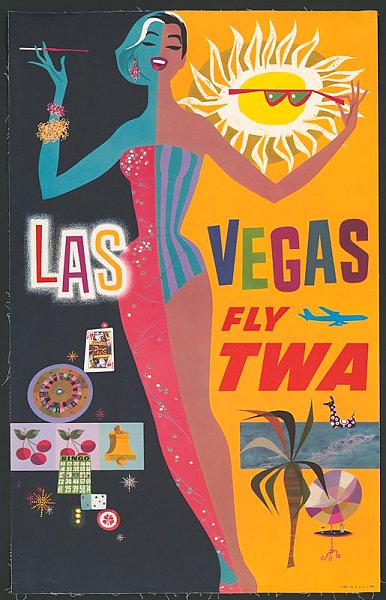 Las Vegas; fly TWA