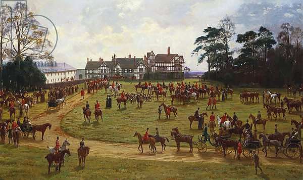 The Cheshire Hunt - the Meet at Calveley Hall