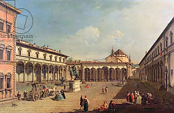 Постер Беллотто Бернардо Piazza della Santissima Annunziata, Florence Постер Беллотто Бернардо Piazza della Santissima Annunziata, Florence