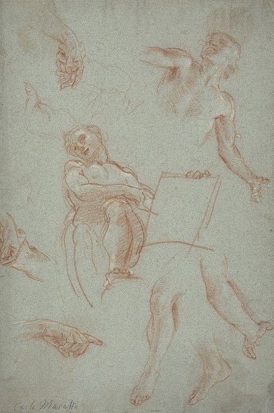 Sheet of Studies with Figures, Hands and Feet