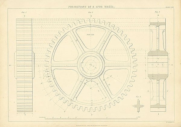 Projections of a Spur Wheel