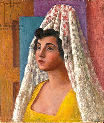 Постер Гертлер Марк Portrait of Dorothy Morland, 1937 Постер Гертлер Марк Portrait of Dorothy Morland, 1937