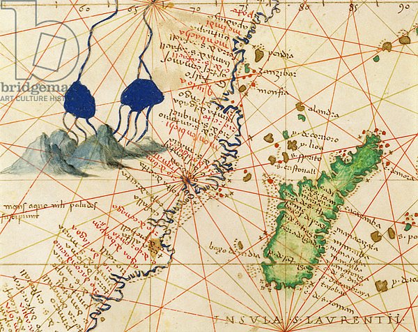 Madagascar, from an Atlas of the World in 33 Maps, Venice, 1st September 1553