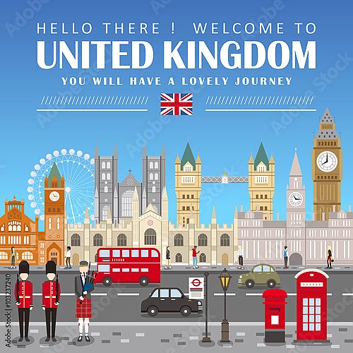 Великобритания, туристический плакат
