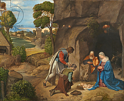 Постер Джорджоне The Adoration of the Shepherds, 1505-10 Постер Джорджоне The Adoration of the Shepherds, 1505-10