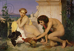 Постер Жером Жан Леон Young Greeks Encouraging Cocks to Fight, 1846 Постер Жером Жан Леон Young Greeks Encouraging Cocks to Fight, 1846